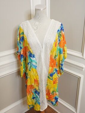 Sunshine 79 Summertime Vibes Cover-Up Caftan, Size L/XL